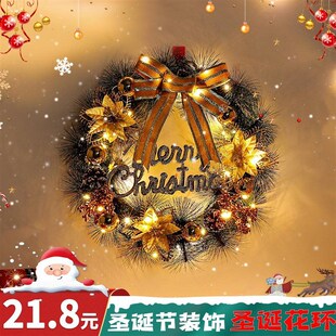 Christmas decoration wreath耶诞节装饰品花环挂件装饰道具