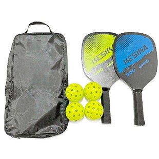2pcs Pickle Paddles Rackets + 4 Balls Lightweight Outdoor