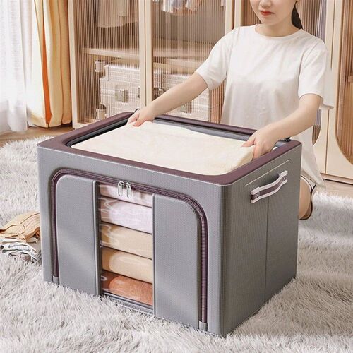 Large Capacity Clothes Storage Box Foldable Oxford Cloth Dus