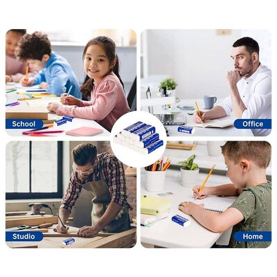 12 Pack Pencil Erasers Set White Erasers Set For School, Art
