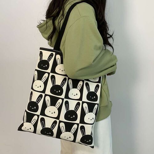 Cute Rabbit New Arrival Canvas Bag Womens Shoulder Large Ca