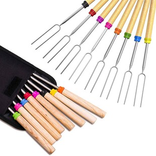Stainless Steel Roasting Marshmallow  Set Extendable Dual Fo