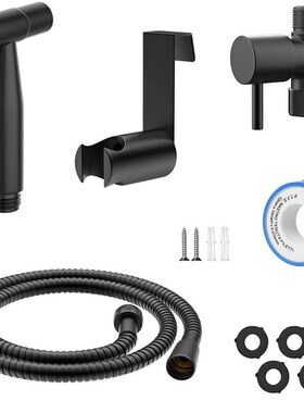 Black Bidet Faucet Hand Protable Toilet Bidet Sprayer Stainl