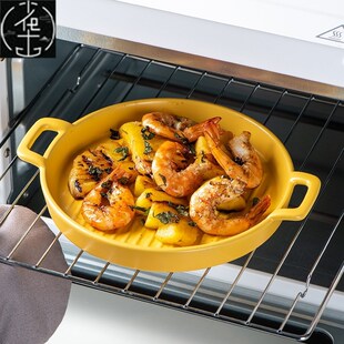 plate microwa Oven ceramic flat dish breakfast pan household