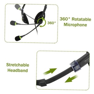 USB Headset With Microphone Noise Cancelling Computer PC Hea