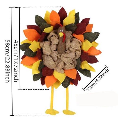 Thanksgiving Flower Plate Turkey Courtyard Door Hanging Bar