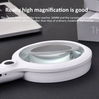 Handheld Magnifier 40/30/20X Rechargeable Illuminated Magnif