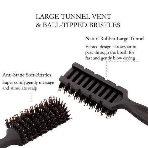 Anti Static Soft Boar Bristles Comb Quick Dry Brush Professi