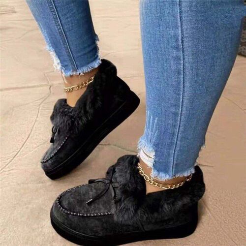 Womens Plus Size Cotton Shoes Thick Bottom Velvet Short Boot