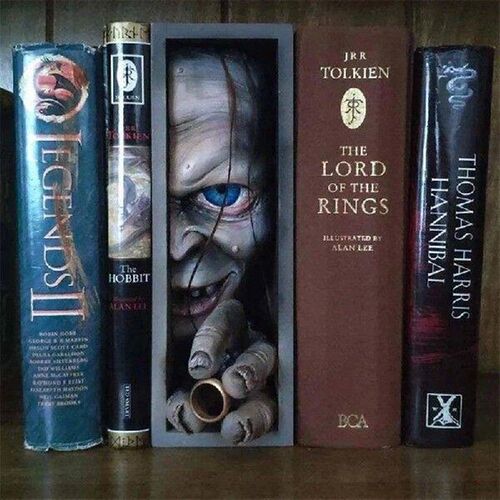 Human Face Resin Bookends Bookstand Sculpture Bookshelf