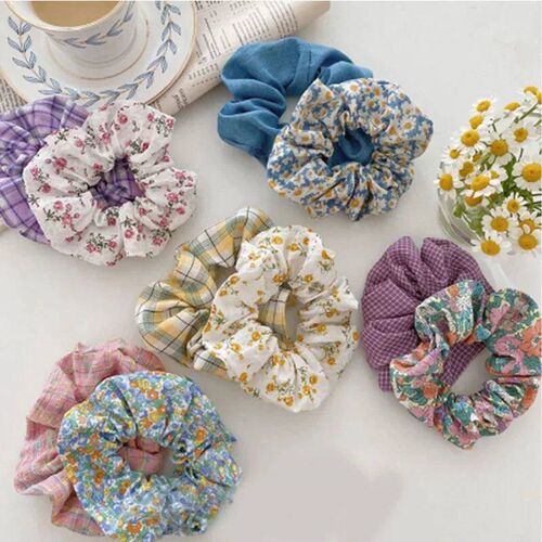 1PC Chiffon Scrunchies Hair Ties Accessories Scrunchie Ornam