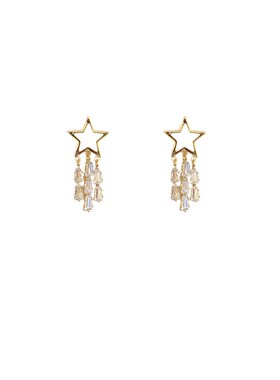 New Style Light Luxury Elegant All-match Star Tassel Earring