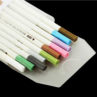 10 Colors Metallic Ink Water Chalk Pen Watercolor Art Marker