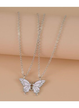 2 Best Friend Butterfly Necklaces BFF Friendship Necklace fo