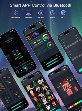 LED Decoration RGB curtain Smart Lights App Controlled Strin