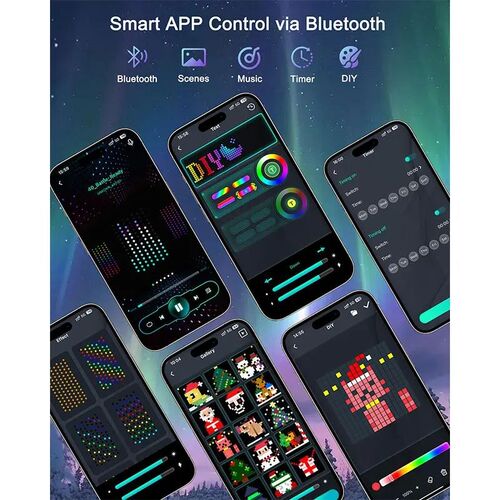 LED Decoration RGB curtain Smart Lights App Controlled Strin