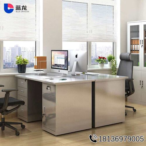304 stainless steel desk staff single computer desk dust-fre