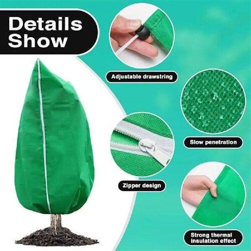 Foldable Non-woven Winter Plant Protection Bag With Zip