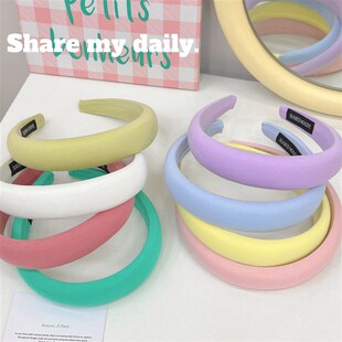 Gentle CREA Cute Candy Color Wide Brim Sponge Headband Tempe