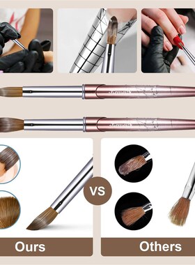 Kolinsky Acrylic Nail Brush Kolinsky Hair Bristles Round Sha