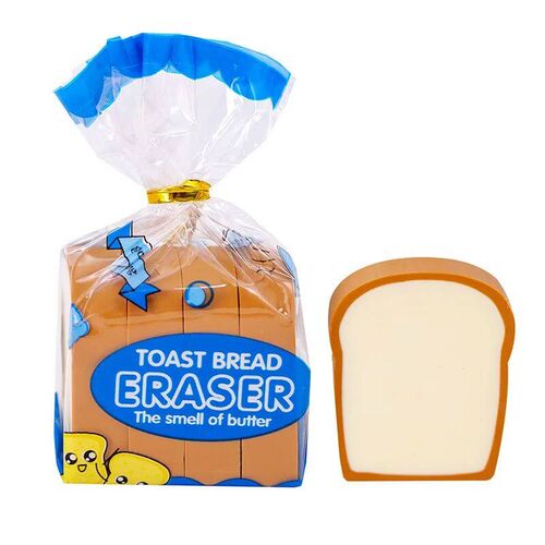 4Pcs/Lot Cute Toast Bread Eraser School Stationery Creative