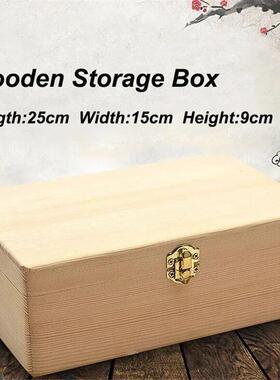 Wooden Home Storage Box Log Color Scotch Pine Rectangular Fl
