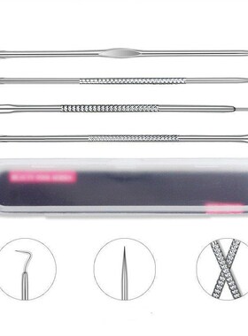 4pcs/Set Acne Removal Needle Stainless Steel Pimple Blackhea