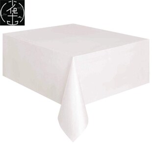 Reusable Solid Square Table Plastic Durable Party Whit Cloth