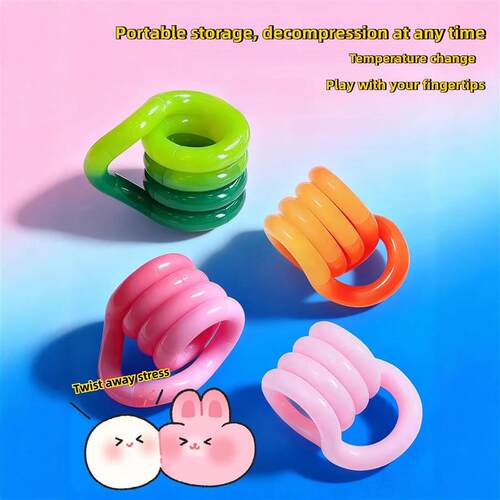 Color Change Tangle Toy Twist And Spin Temperature Sensory S