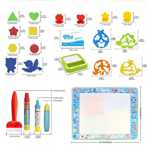Coolplay Water Doodle Mat Coloring Drawing Mat with Reusable