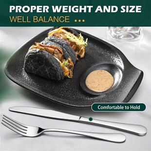 Set Cutlery Knife Fork Utensils Silverware Spoon Flatware