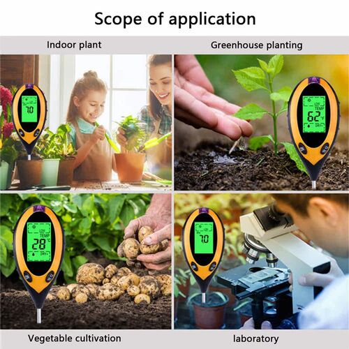 4 In 1 LCD Display Temperature Soil Humidometer Home Gardeni