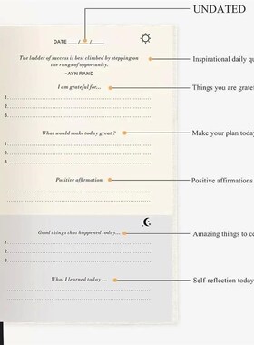 The Gratitude Journal 5 Minute Journal Daily Notebook For
