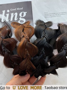 Braid Wig Twist Headband Headpiece Widen Hairdband Handmade