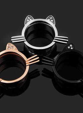 1Pair New Cat Head 316L Steel Ear Plug Saddle Flesh Tunnel E