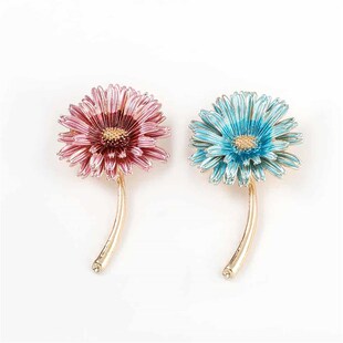 Alloy drip oil daisy flower brooch girl cute pin fashion pop