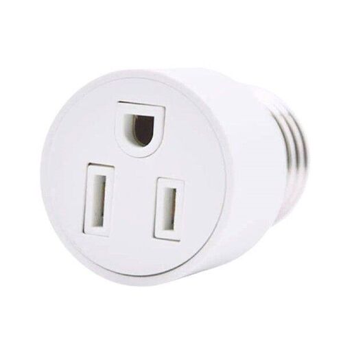 E26 3 Prong Light Socket to Plug Adapter Light Bulb Outlet