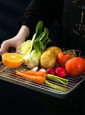 Rectangle Food Storage Trays Stainless Steel BBQ Grid