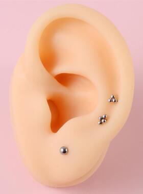 1PC Stainless Steel Heart Ball Moon Labret Stud Lip Ring Ear