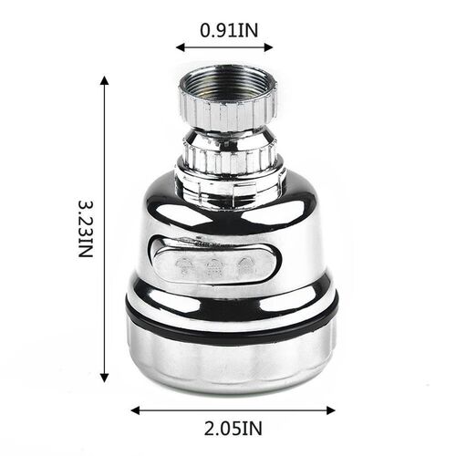 Rotating Faucet Movable 3 Mode Kitchen Tap Head 360 Degree W