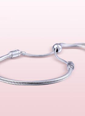 2023 New Silver Color Classic Adjustable Snake Chain Bracele