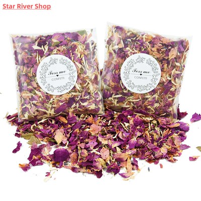 10Packs Natural Wedding Confetti Dried Flower Rose Petals Po