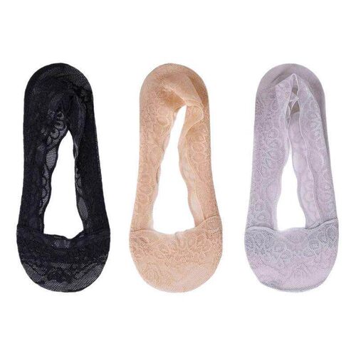 Spring/Summer Peacock Screen Lace Boat Socks for Women, with