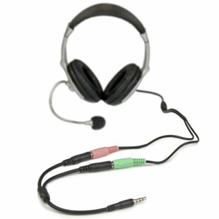 1Pc 3.5mm Stereo Audio Male To 2 Female Adapters Converters