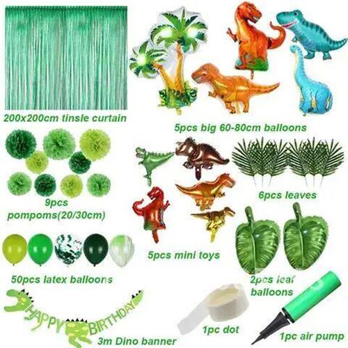 Birthday Dinosaur Balloons Arch Garland Kit Party