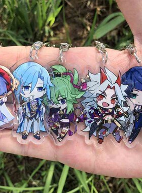 Anime Genshin Impact Keychain Tartaglia La Signora Scaramouc