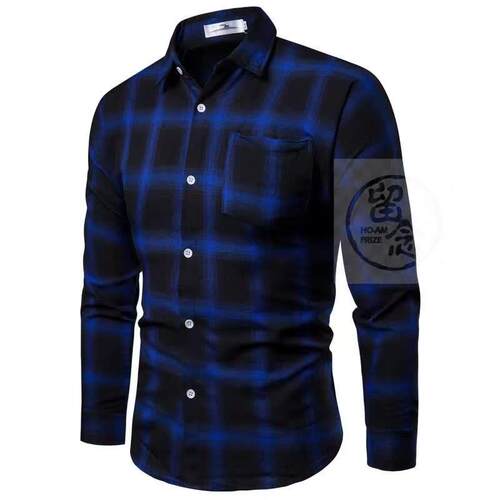 Mens shirt casual Long Sleeve Plaid mens shirt autumn and