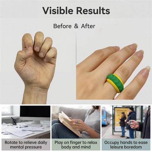 DOWMOO Rotating Fidget Ring - A portable spinning fidget toy
