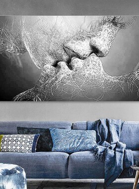 Black Canvas Painting Abstract Home Bedroom Decoration Wall