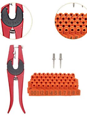 Livestock Ear Tag Plier with Number Tags Save Labor Tagger